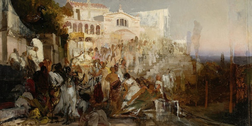 Digital Print - Candlesticks of Christianity, sketch by Henryk Siemiradzki