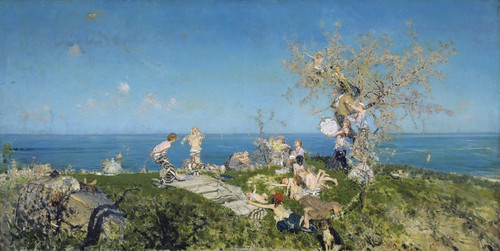 Digital Print - Springtime and Love by Francesco Paolo Michetti