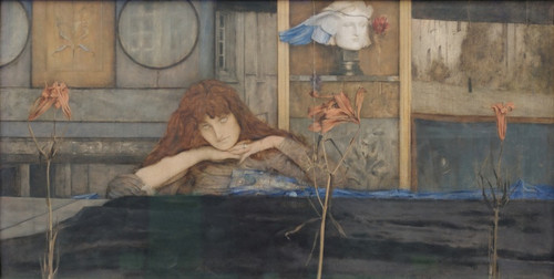 Digital Print - I lock my door upon myself by Fernand Khnopff