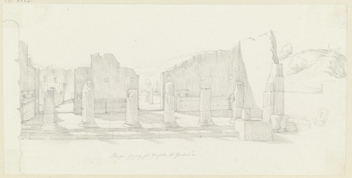 Digital Print - Eingang zur Vorhalle des Theaters in Pompeji by Eduard von Steinle