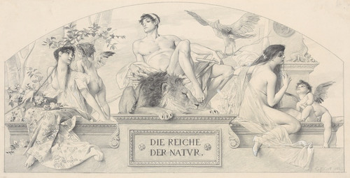 Digital Print - Die Reiche der Natur by Gustav Klimt