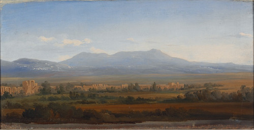 Digital Print - View from the Albano Mountains. Study by Gustaf Wilhelm Palm