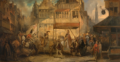 Digital Print - The Joyous Entry of the Duke of Anjou into Antwerp by Jan August Hendrik Leys