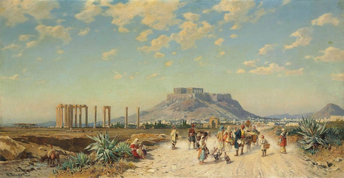 Digital Print - The Acropolis, Athens by Hermann David Salomon Corrodi