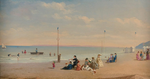 Digital Print - A Day At The Beach by Conrad Wise Chapman