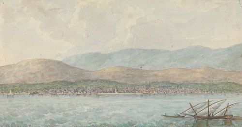 Digital Print - View of a Harbour and Town From the Sea, Turkey by Willey Reveley