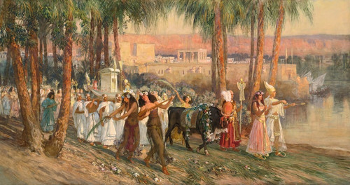 Digital Print - An Egyptian Procession by Frederick Arthur Bridgman