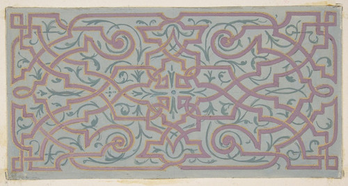 Digital Print - Design for the decoration of a ceiling with strapwork by Jules-Edmond-Charles Lachaise