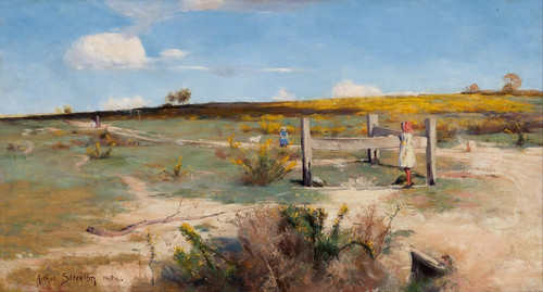 Digital Print - Early summer,gorse in bloom by Arthur Streeton