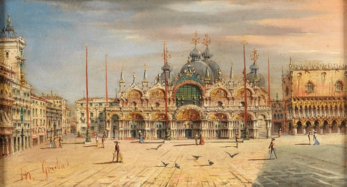 Digital Print - Venice, a view of St Marks Square by Marco Grubas