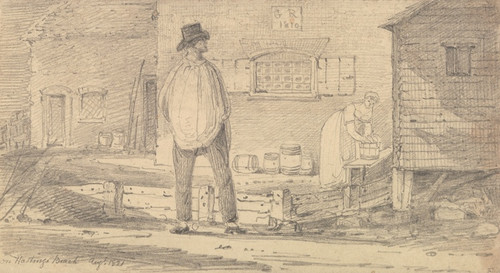 Digital Print - On Hastings Beach, August 1821 by Thomas Hastings