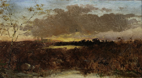 Digital Print - View of marshes at sunset by Maksymilian Gierymski