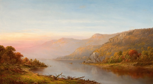 Digital Print - Mountain River Scene (Autumn of the Hudson) by Charles W. Knapp