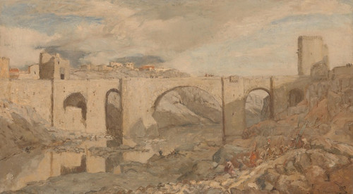 Digital Print - Bridge near Toledo by Marius Bauer