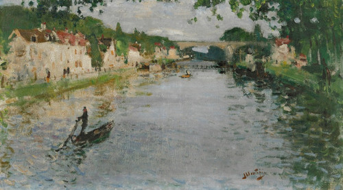 Digital Print - Scne de bateau by Pierre-Eugne Montzin