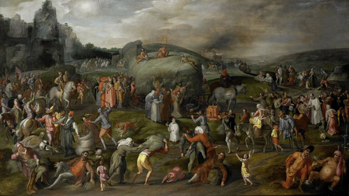 Digital Print - Allegory of Abuses by the Authorities of Church and State by Gillis Mostaert