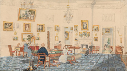 Digital Print - The Winter Room in the Artist's House at Patna by Sir Charles D'Oyly