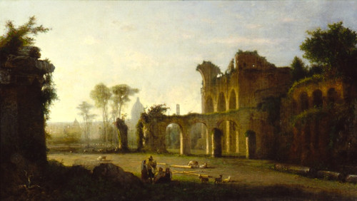 Digital Print - View of the Temple of Peace in the Roman Forum by George Loring Brown