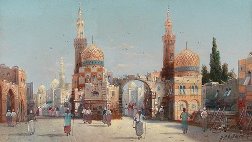 Digital Print - Hustle and Bustle in an Oriental City by Karl Kaufmann