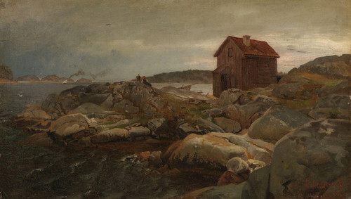 Digital Print - A Fisherman's Home, Lillesand by Hans Gude