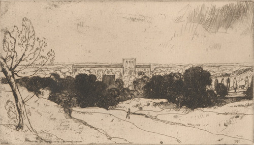 Digital Print - Distant View of Winchester and St. Cross by David Young Cameron