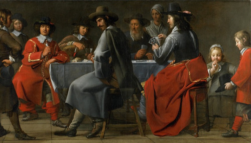 Digital Print - Gathering of Gamblers with Hurdy-Gurdy Player by Master of the Procession