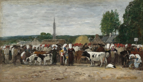 Digital Print - Fair in Brittany by Eugne Boudin