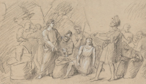 Digital Print - The Chalice Discovered in Benjamin's Bag by Jean Antoine Verschaeren Digital Print - The Chalice Discovered in Benjamin's Bag by Jean Antoine Verschaeren