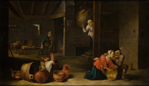 Digital Print - Unpleasant Surprise (Mismatched Couple) by Cornelis Mahu