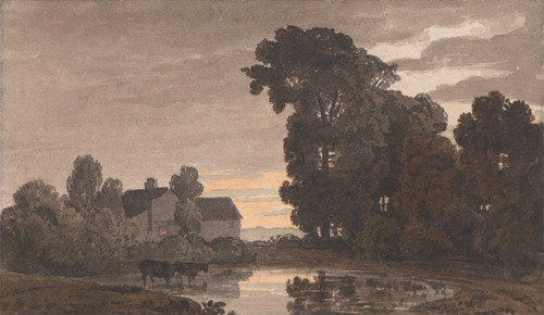 Digital Print - The Pool at Evening by George Barret Jr. Digital Print - The Pool at Evening by George Barret Jr.