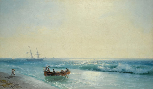 Digital Print - Sailors Coming Ashore by Ivan Konstantinovich Aivazovsky Digital Print - Sailors Coming Ashore by Ivan Konstantinovich Aivazovsky