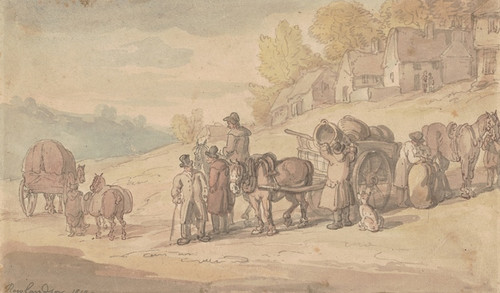 Digital Print - Country carts by Thomas Rowlandson