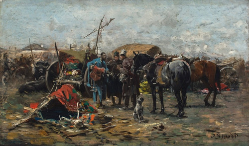 Digital Print - Fair in Balta, Podolia region by Jozef Brandt