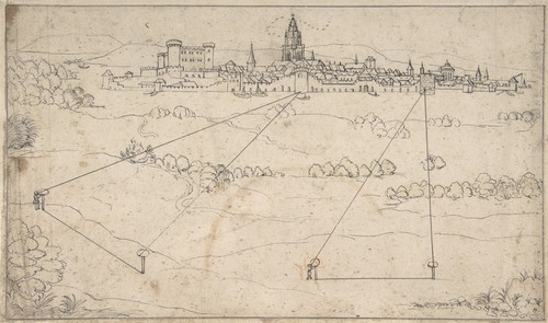Digital Print - Perspectival Study with a View of a Medieval City by Matthus Merian the elder