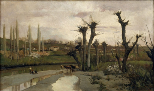 Digital Print - The Beginning of Spring by Joaquim Vayreda