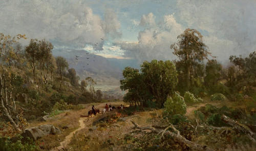 Digital Print - Scene in Russian River Valley, Sonoma, California by William Keith