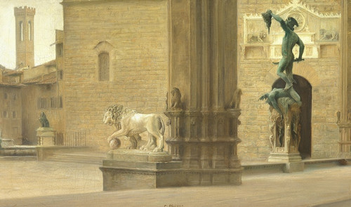 Digital Print - Parti fra Loggia dei Lanzi i Firenze by Carl Holse