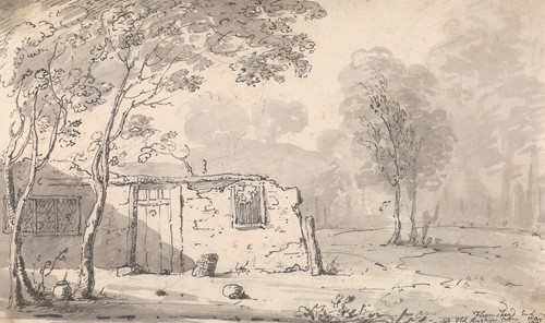Digital Print - Flamstead End, Old Ruskin's Cottage near Cheshunt, May 1814 by Thomas Hastings