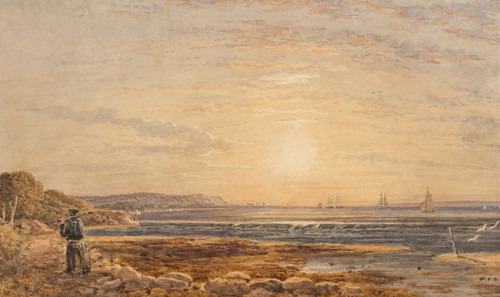 Digital Print - The Needles from Alum Bay, Isle of Wight, at Sunset by George Barret Jr. Digital Print - The Needles from Alum Bay, Isle of Wight, at Sunset by George Barret Jr.
