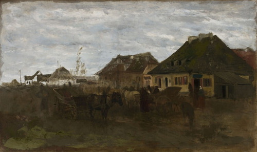 Digital Print - Winter in a small town, sketch I by Maksymilian Gierymski