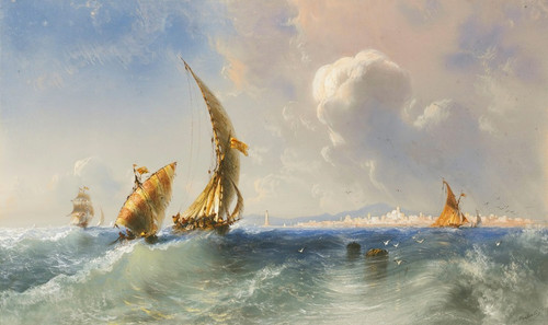 Digital Print - High Seas Near Alicante by Carlo Bossoli