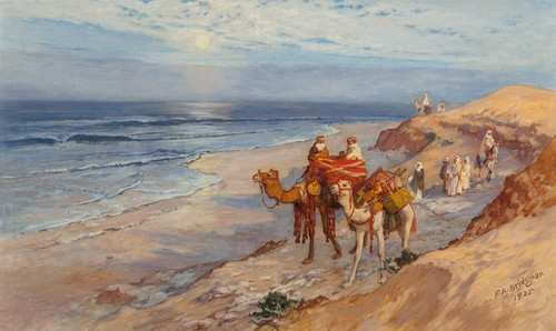 Digital Print - Sur la cte de Tanger l'Atlantique by Frederick Arthur Bridgman