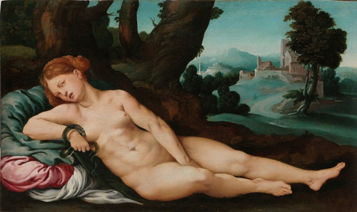 Digital Print - The Dying Cleopatra by Jan van Scorel