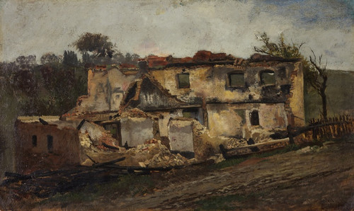 Digital Print - Destroyed House by Peter Burnitz