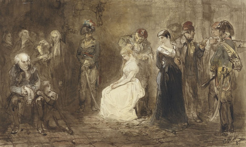 Digital Print - Prinses Elisabeth van Frankrijk in de gevangenis, 10 mei 1794 by Charles Rochussen