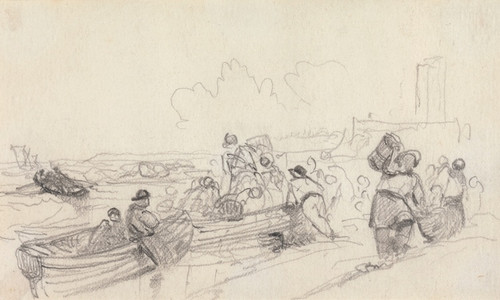 Digital Print - Boats Loading in a River by George Bryant Campion