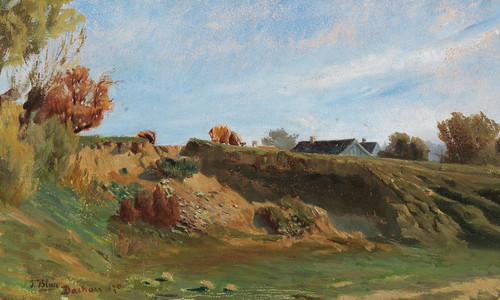 Digital Print - Summer Landscape in Dachau by Tina Blau