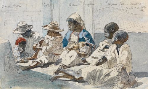 Digital Print - Studie von acht schwarzen Kindern in Brasilien by Ferdinand Keller