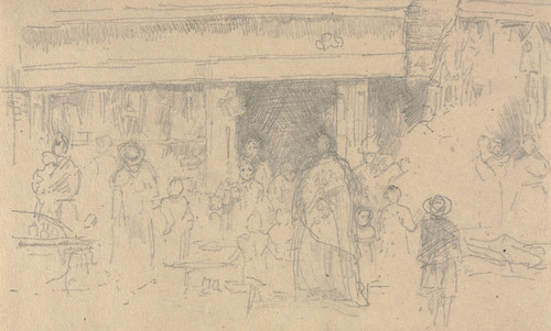 Digital Print - Shops at Chester by James Abbott McNeill Whistler