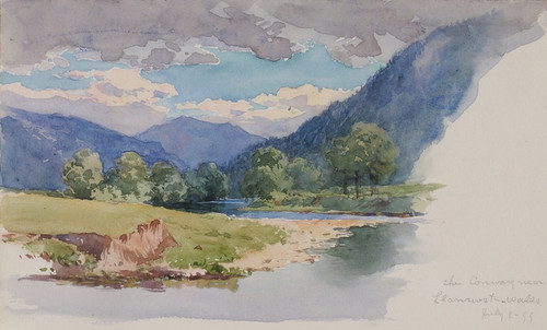 Digital Print - The Conway, near Llanrwst, Wales by George Elbert Burr Digital Print - The Conway, near Llanrwst, Wales by George Elbert Burr